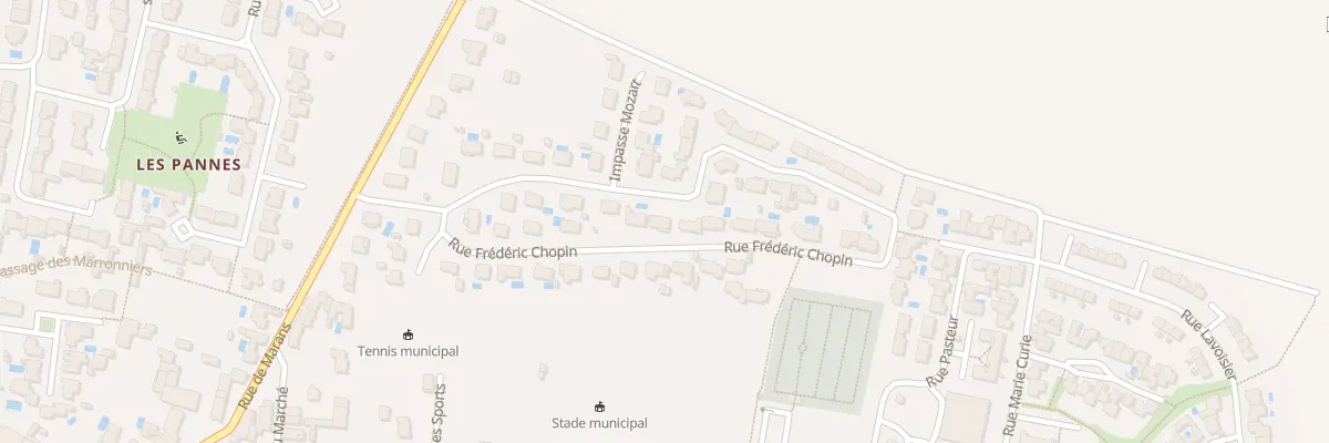 Plan du 9 Rue Frédéric Chopin à Saint-Xandre