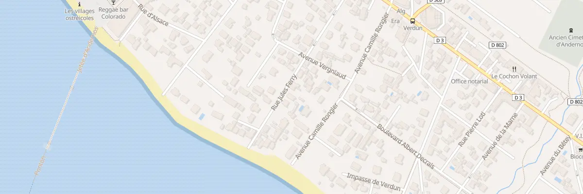 Plan du 14 Rue Jules Ferry à Andernos-les-Bains