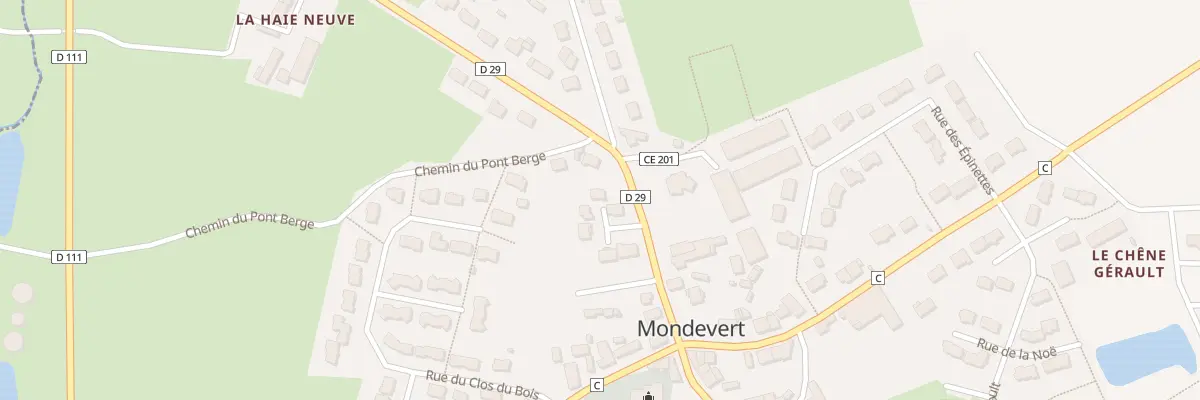 Plan du 5 Rue du Chene à Mondevert