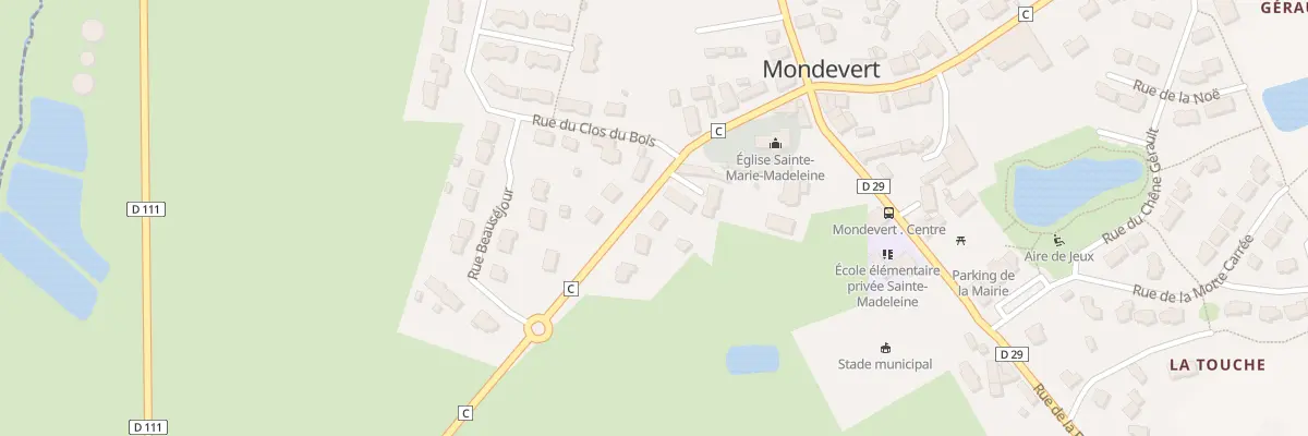 Plan du 9 Rue du Plessis à Mondevert
