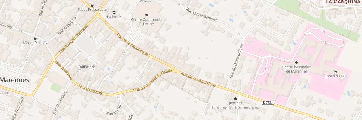 Plan du 16 Rue de la République à Marennes-Hiers-Brouage