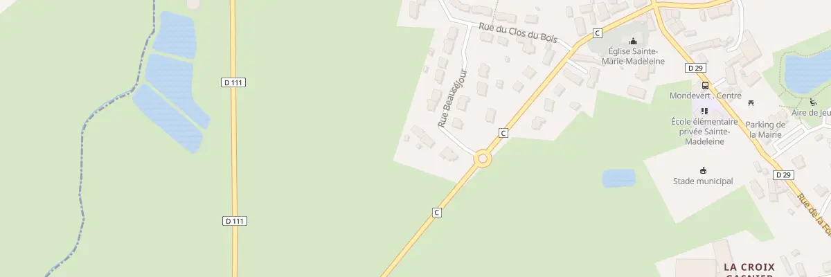Plan du 14 Rue Beausejour à Mondevert