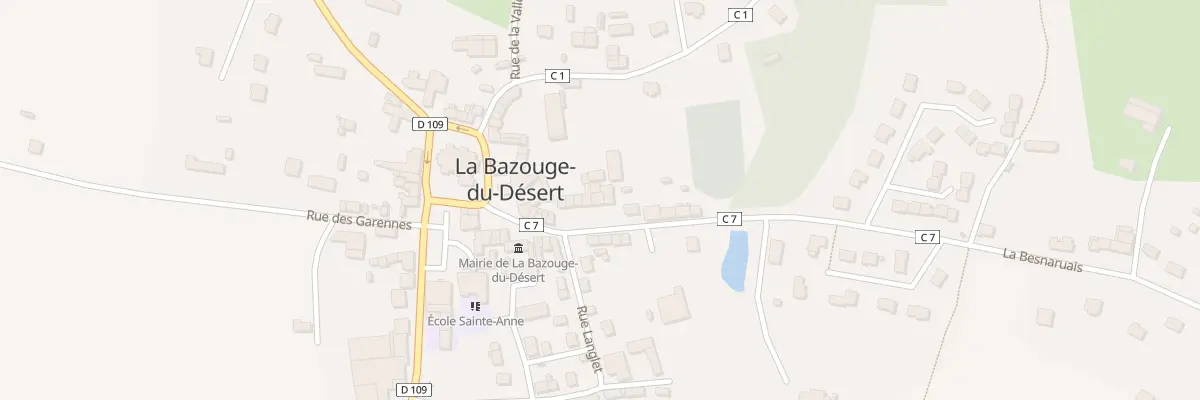 Plan du 20 Rue du Chanoine Helesbeux à La Bazouge-du-Désert