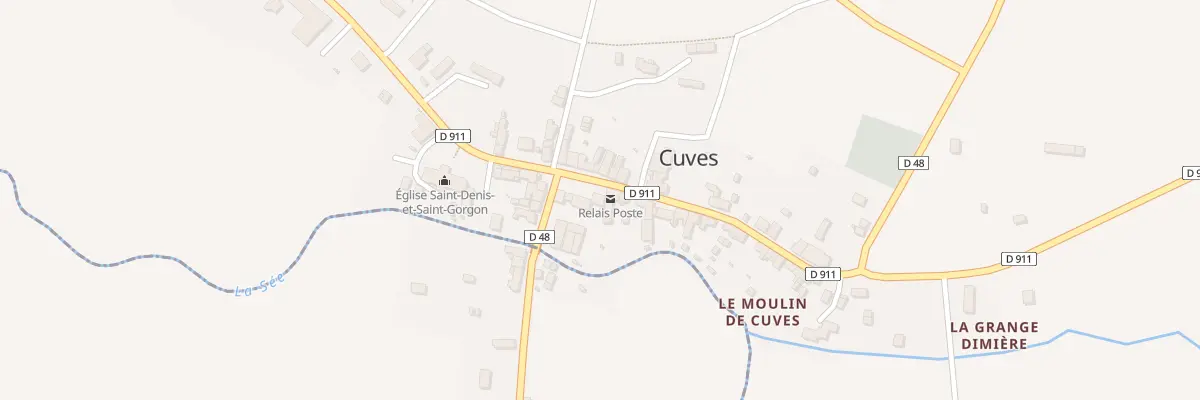Plan du 14 Le Bourg à Cuves