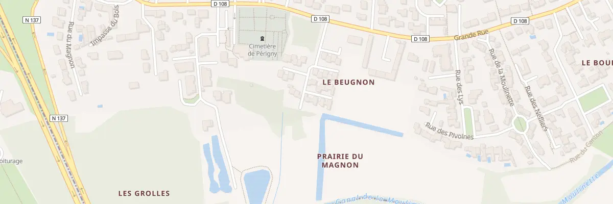 Plan du 2 Rue des Jacinthes à Périgny