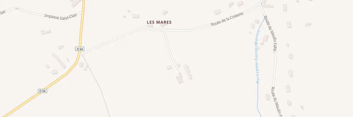 Plan du 883 Rte de la Creterie à La Meauffe