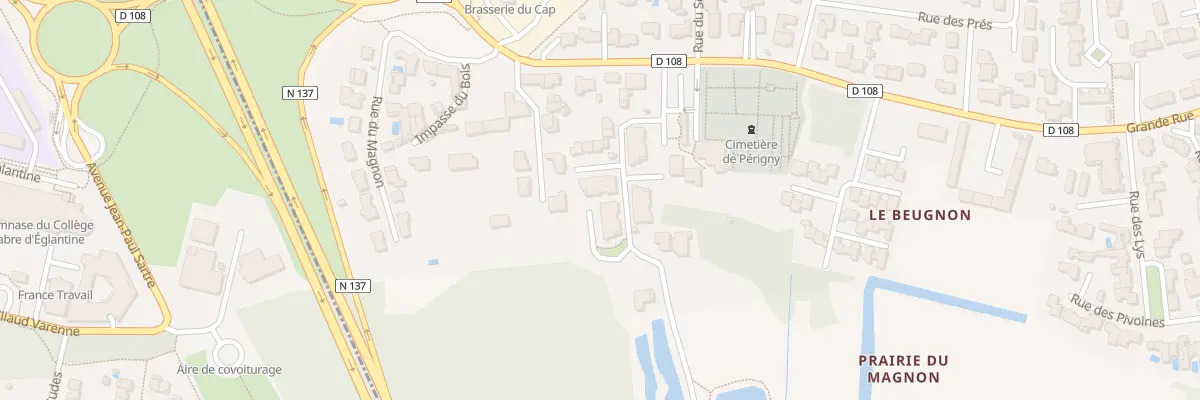 Plan du 8 Rue Saint Cybard à Périgny