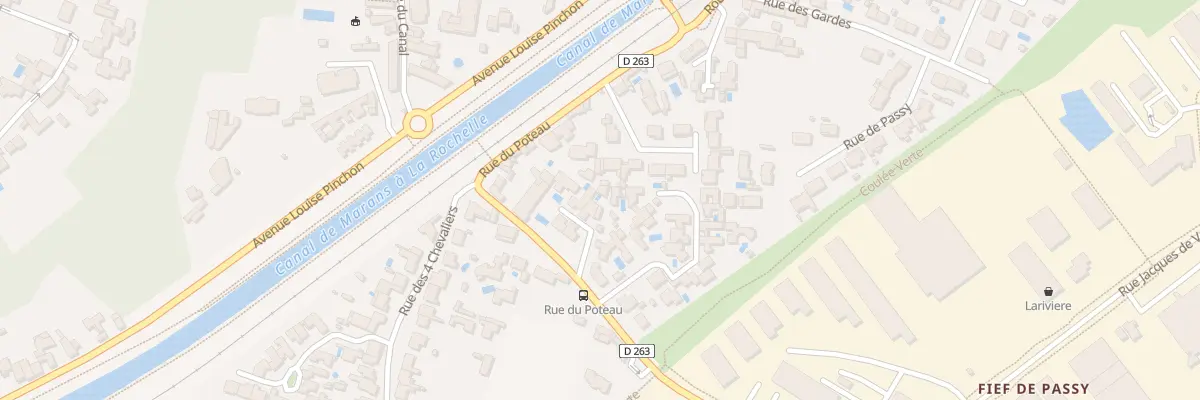 Plan de la Rue du Poteau à Périgny