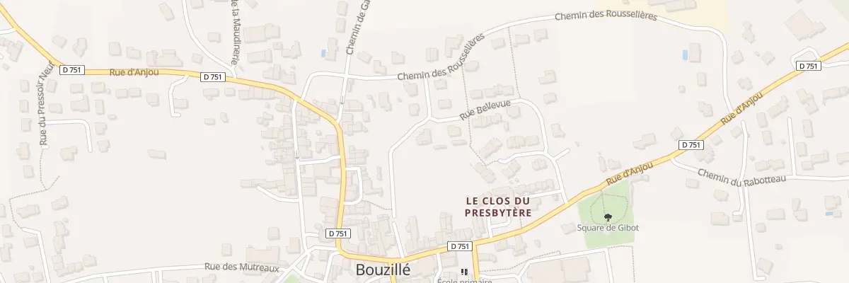 Plan du 11 Rue Bellevue (Bouzille) à Orée d’Anjou