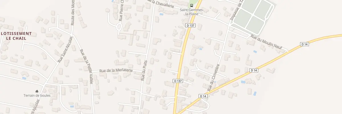Plan du 77B Rue nationale à Sainte-Gemme-la-Plaine
