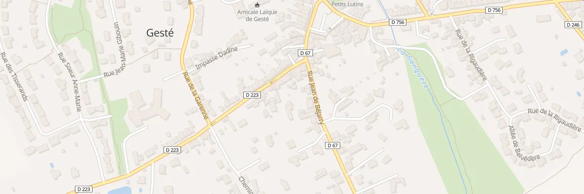 Plan du 13 Rue de Vendee (Geste) à Beaupréau-en-Mauges