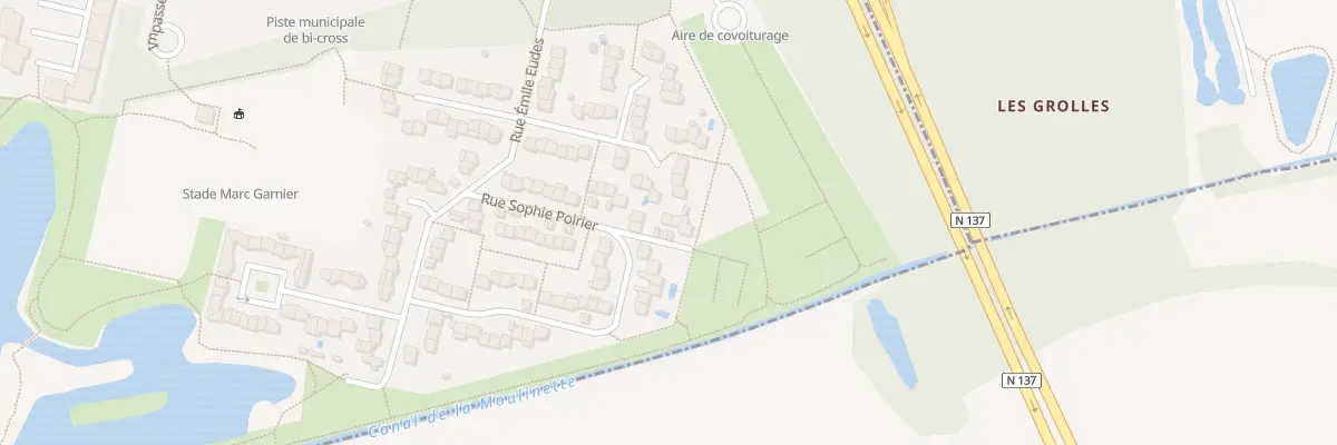 Plan du 1 Rue Pierre Degeyter à La Rochelle