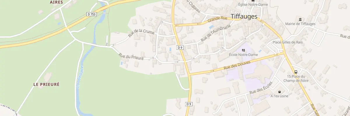 Plan du 2 Rue du prieuré à Tiffauges