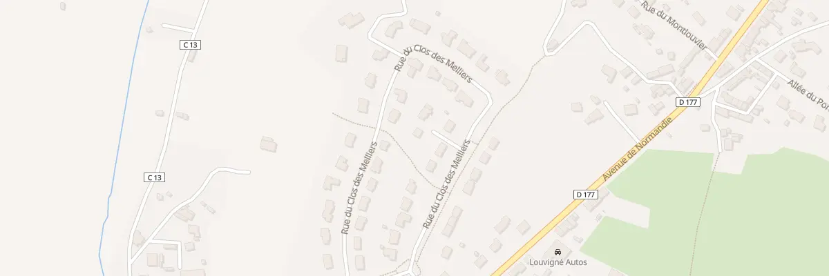 Plan du 15 Rue du Clos les Melliers à Louvigné-du-Désert