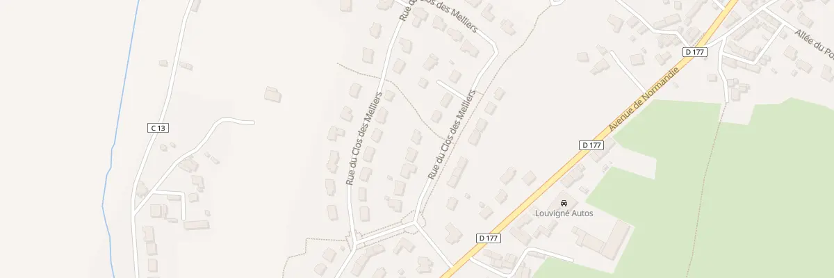Plan du 9 Rue du Clos les Melliers à Louvigné-du-Désert