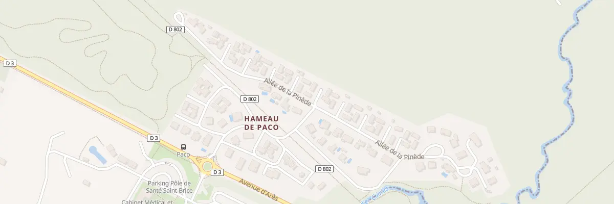 Plan du 55 All de la Pinede à Arès