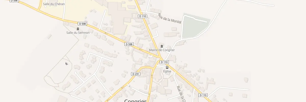 Plan du 1 Rue de Bretagne à Congrier