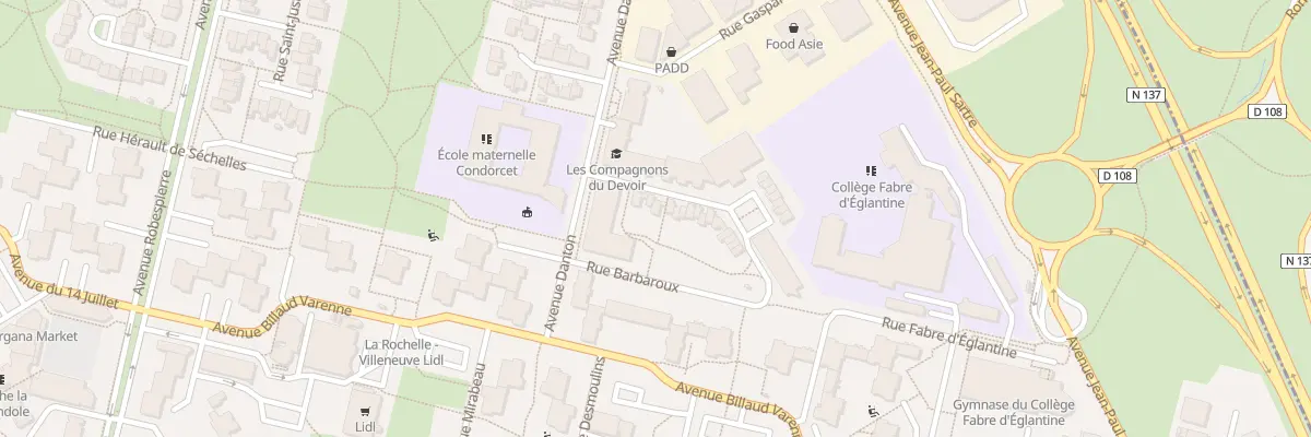 Plan du 6 Rue Théroigne de Méricourt à La Rochelle