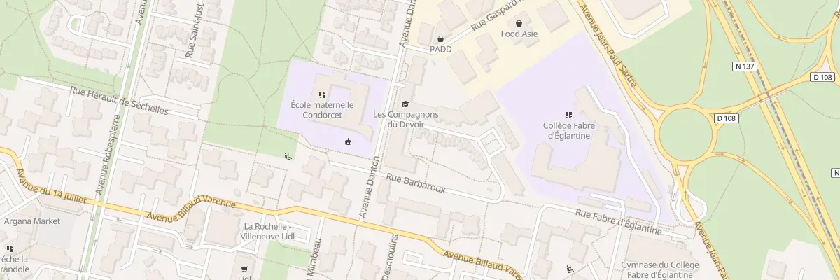 Plan du 2 Rue Théroigne de Méricourt à La Rochelle