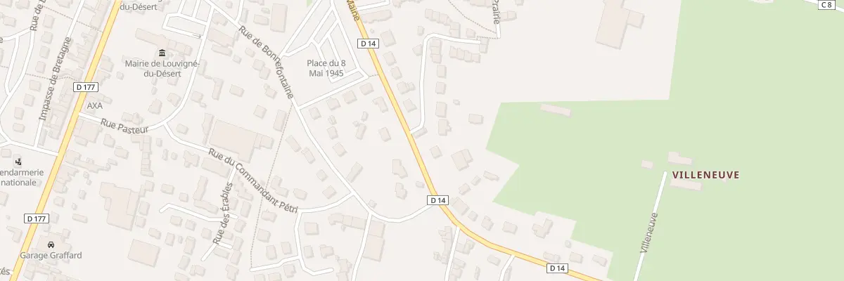 Plan du 13 Rue du Maine à Louvigné-du-Désert
