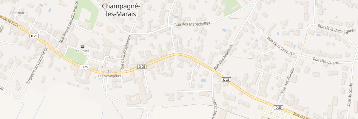 Plan du 28 Rue du huit mai à Champagné-les-Marais