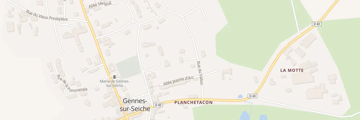 Plan du 16 Rue du Vallon à Gennes-sur-Seiche