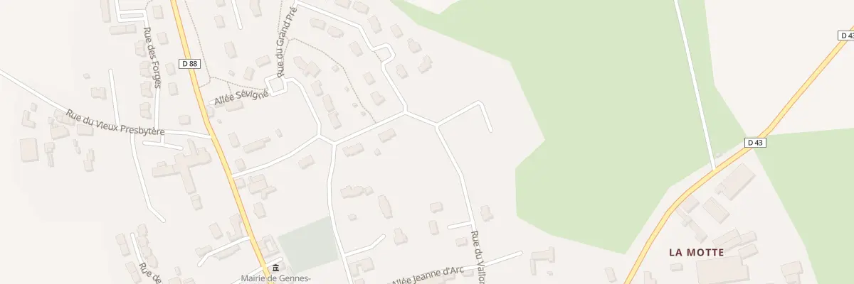 Plan du 2 Rue du Vallon à Gennes-sur-Seiche