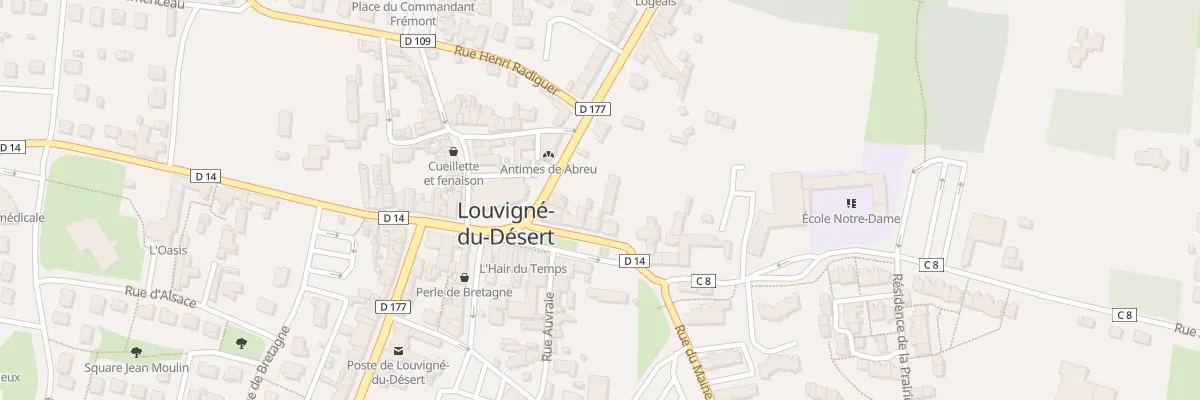Plan du 8 Pl Charles de Gaulle à Louvigné-du-Désert