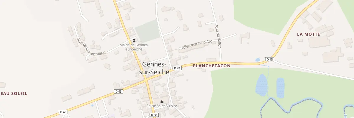 Plan du 2 Rue de l’Abbe Chaupitre à Gennes-sur-Seiche