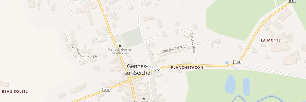 Plan du 6 Rue de l’Abbe Chaupitre à Gennes-sur-Seiche