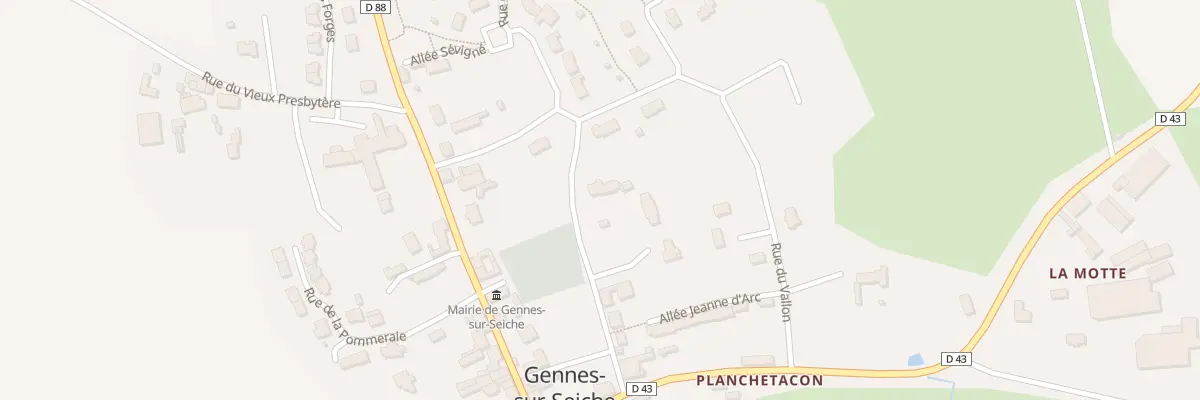 Plan du 10 Rue de l’Abbe Chaupitre à Gennes-sur-Seiche
