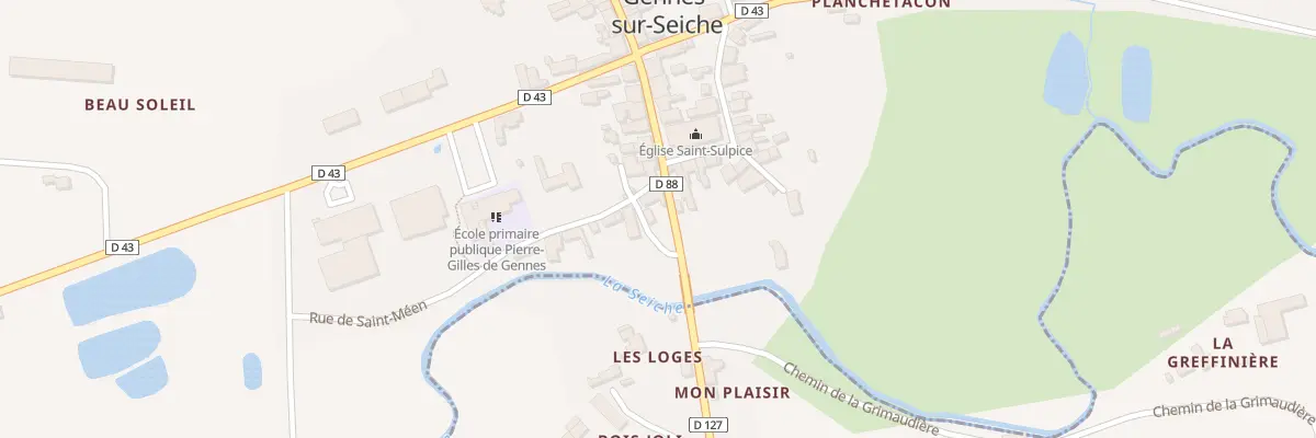 Plan du 1 Rue Jean de Gennes à Gennes-sur-Seiche