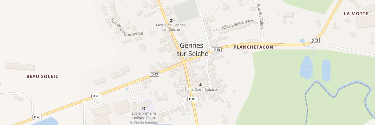 Plan du 2 Rue du Château à Gennes-sur-Seiche