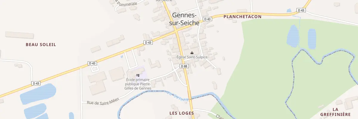 Plan du 5 Rue Jean de Gennes à Gennes-sur-Seiche