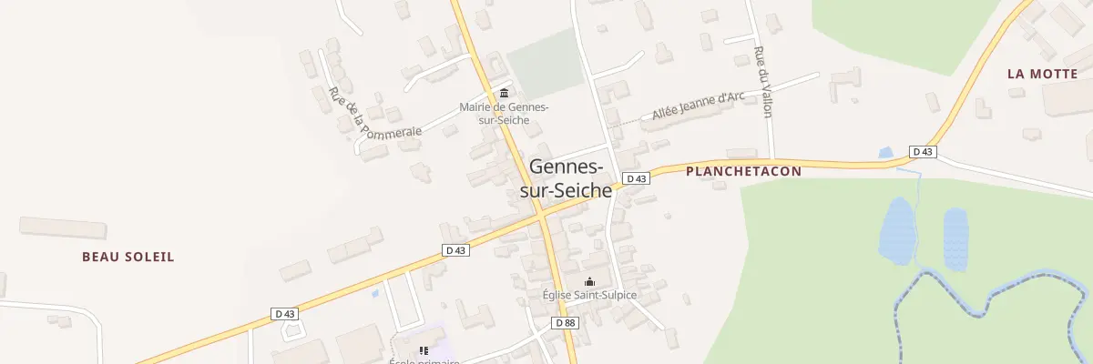 Plan du 18 Rue Jean de Gennes à Gennes-sur-Seiche