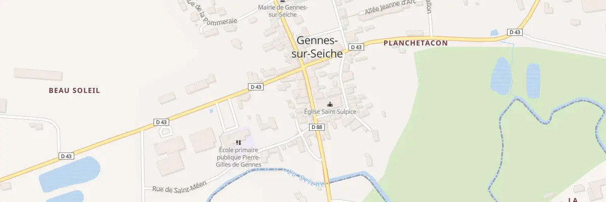 Plan du 2 Rue des Lavandieres à Gennes-sur-Seiche