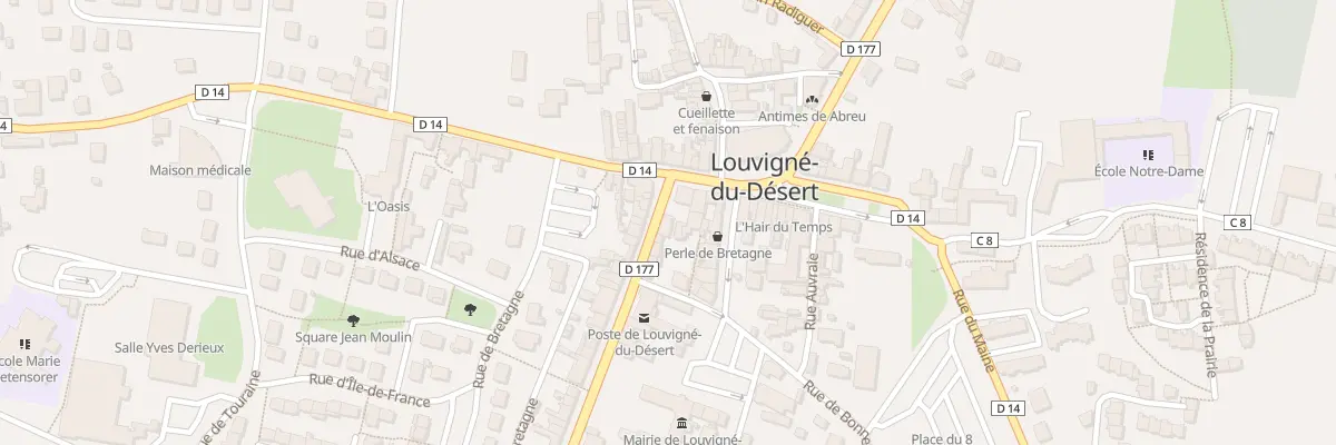 Plan du 1 Rue Lariboisière à Louvigné-du-Désert