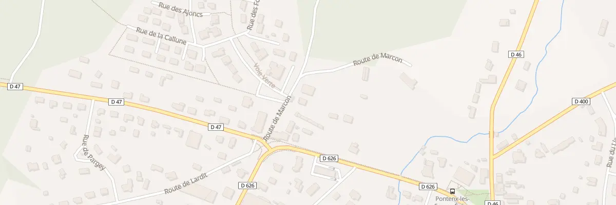 Plan du 80 Rte de Marcon à Pontenx-les-Forges
