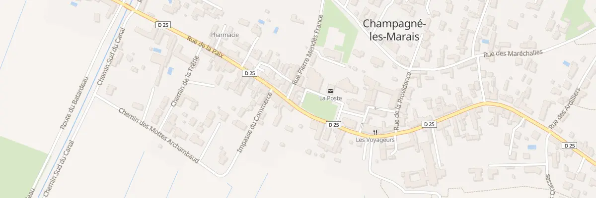 Plan du 2 Pl Georges Clemenceau à Champagné-les-Marais