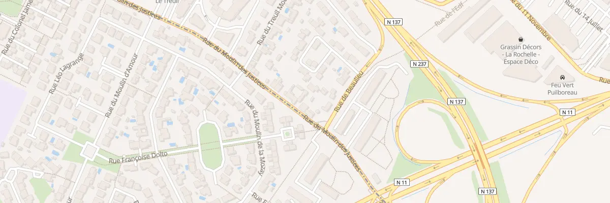 Plan du 14 Rue du Moulin des Justices à Puilboreau