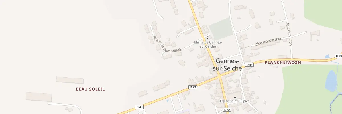 Plan du 1 Rue de la Pommeraie à Gennes-sur-Seiche
