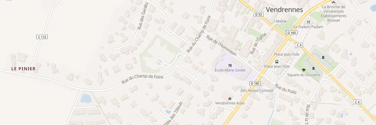 Plan du 7B Rue du Champ de la Foire à Vendrennes
