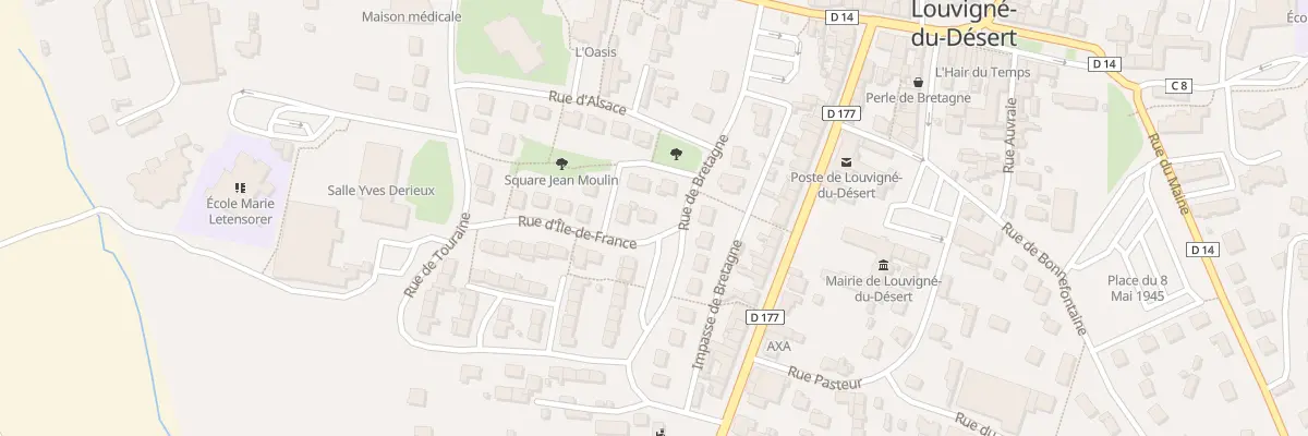 Plan du 9 Rue de Bretagne à Louvigné-du-Désert