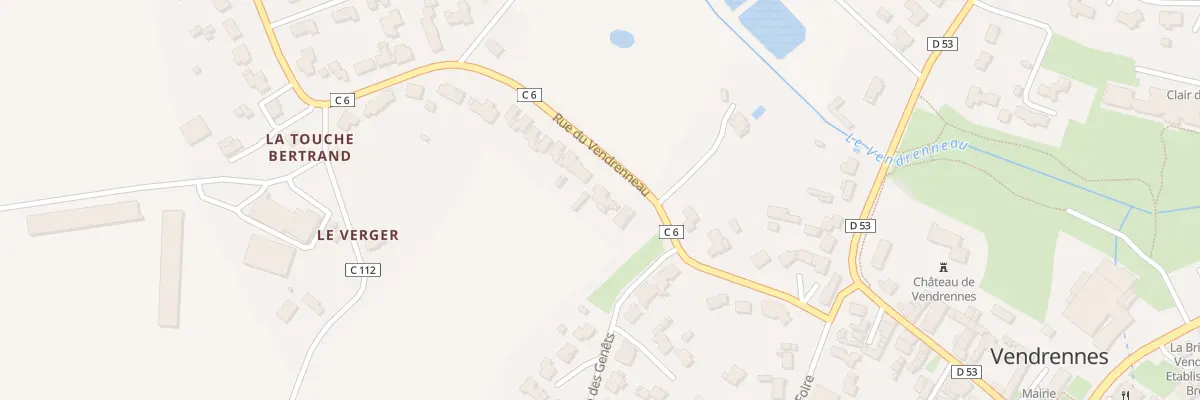 Plan du 9 Rue du Vendrenneau à Vendrennes