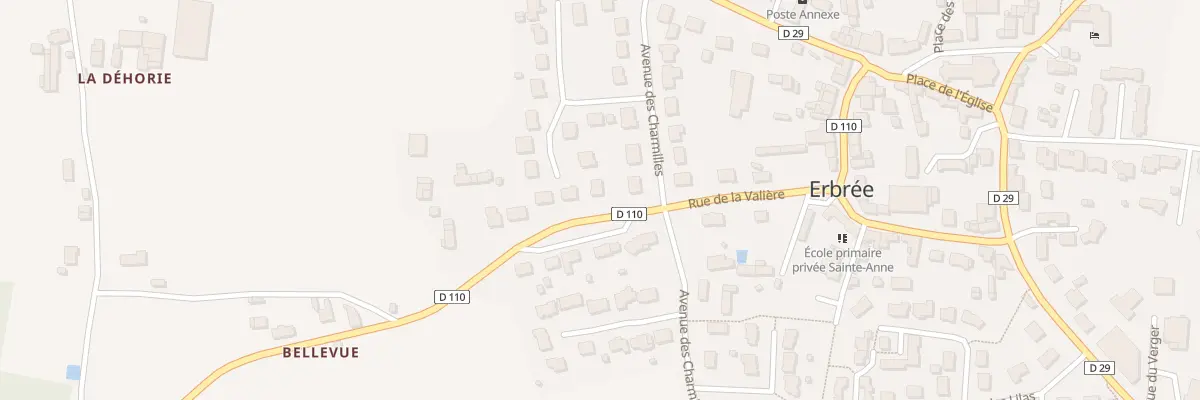 Plan du 7 Rue des Peupliers à Erbrée