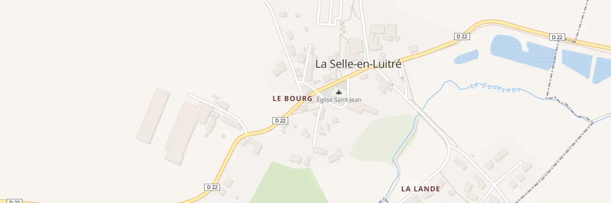 Plan du 6 Le Bourg à La Selle-en-Luitré