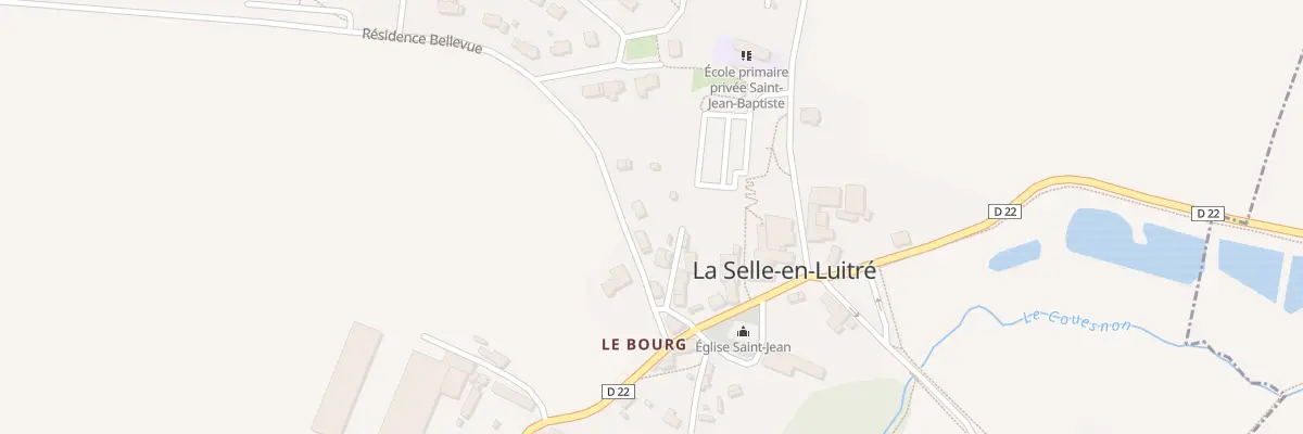 Plan du 16 Le Bourg à La Selle-en-Luitré