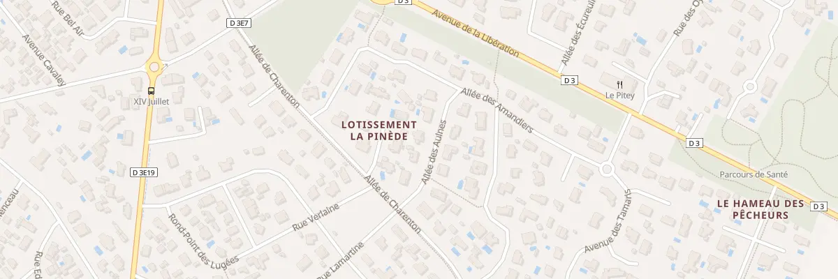 Plan du 6 All des Aulnes à Arès