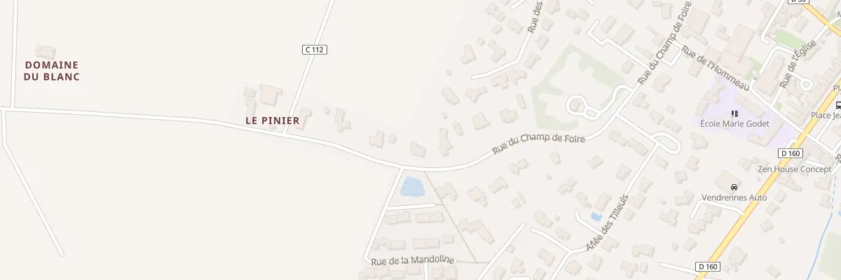 Plan du 24 Rue du Champ de la Foire à Vendrennes