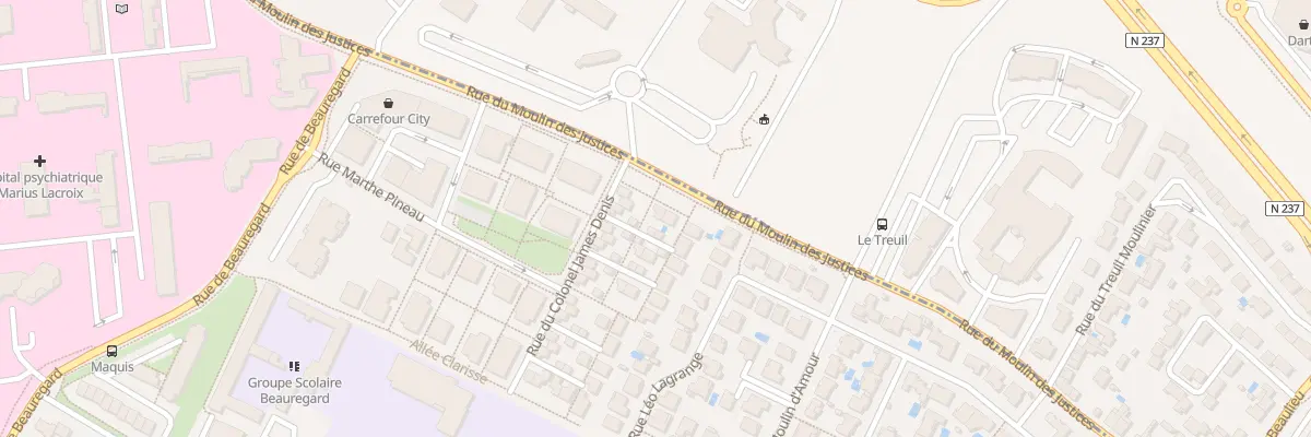 Plan du 10 Rue du Colonel James Denis à La Rochelle